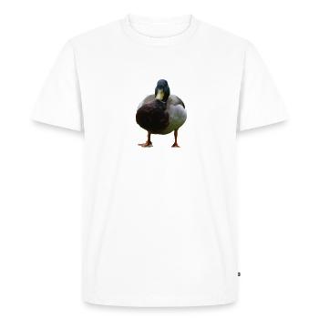 Un canard solitaire - T-shirt Premium bio Homme - blanc - Devant - Nico (187cm)