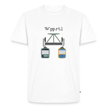 Generationen der Schwebebahn - Männer Premium Bio T-Shirt - Weiß - Vorne - Nico (187cm)