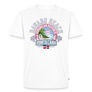 Bavaro beach Punta Cana travel the world - Men's Premium Organic T-Shirt - white - Front - Nico (187cm)
