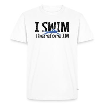 Nageur je nage donc IM cadeau pour la natation - T-shirt Premium bio Homme - blanc - Devant - Nico (187cm)
