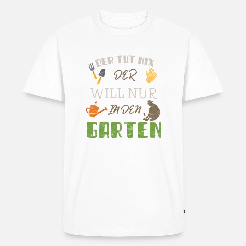Gärtner - Männer Premium Bio T-Shirt - Weiß