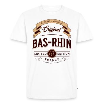 Département 67 Département Du Bas-Rhin France - T-shirt Premium bio Homme - blanc - Devant - Nico (187cm)