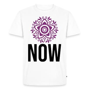 NOW - Men's Premium Organic T-Shirt - white - Front - Nico (187cm)