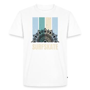 Surfskate - T-shirt Premium bio Homme - blanc - Devant - Nico (187cm)