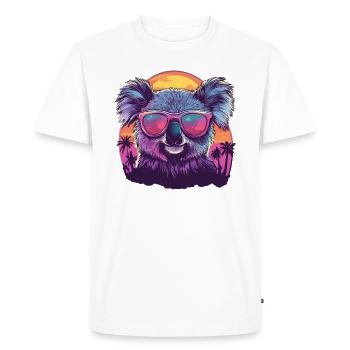 Koala Sunglasses Plamen Summer Holiday Tropical - Men's Premium Organic T-Shirt - white - Front - Nico (187cm)