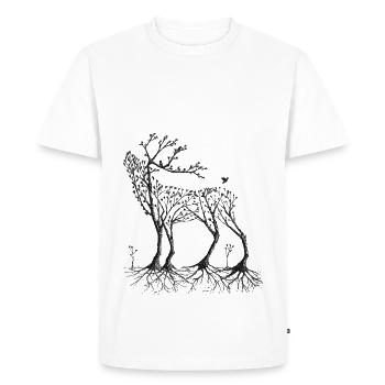 Hart Forêt en noir - T-shirt Premium bio Homme - blanc - Devant - Nico (187cm)
