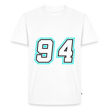 94 Nombre symbole - T-shirt Premium bio Homme - blanc - Devant - Nico (187cm)