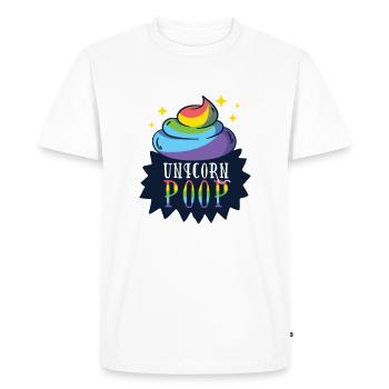 Tas de licorne - Merde de licorne - T-shirt Premium bio Homme - blanc - Devant - Nico (187cm)