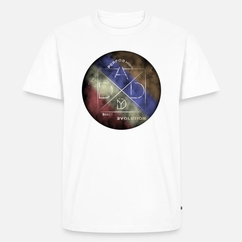 Performing Daddy Evolution - Männer Premium Bio T-Shirt - Weiß