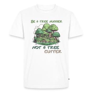 Be a tree hugger - Men's Premium Organic T-Shirt - white - Front - Nico (187cm)