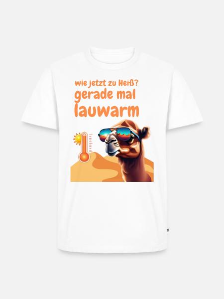 zu heiß - Männer Premium Bio T-Shirt - Weiß