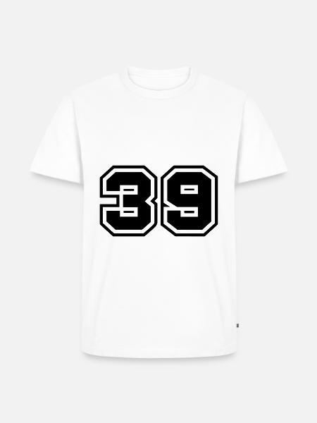 39 number symbol - Men's Premium Organic T-Shirt - white