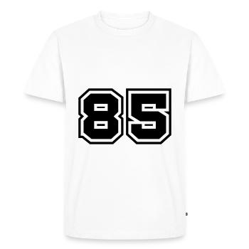85 number symbol - Men's Premium Organic T-Shirt - white - Front - Nico (187cm)