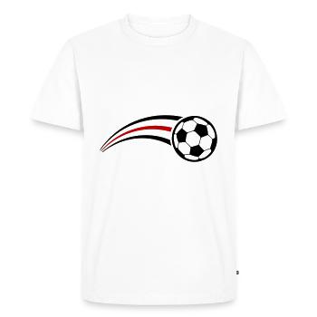 Queue de symbole de football - T-shirt Premium bio Homme - blanc - Devant - Nico (187cm)