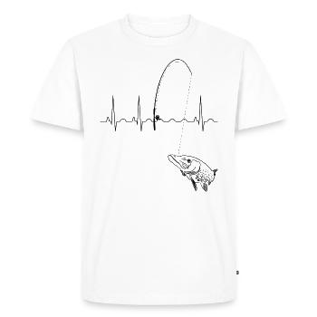 Pike fishing - Men's Premium Organic T-Shirt - white - Front - Nico (187cm)
