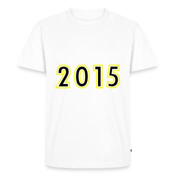 2015 Year Birthday - Men's Premium Organic T-Shirt - white - Front - Nico (187cm)