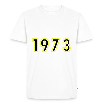 1973 Année Anniversaire - T-shirt Premium bio Homme - blanc - Devant - Nico (187cm)