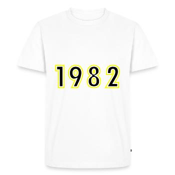 1982 Year Birthday - Men's Premium Organic T-Shirt - white - Front - Nico (187cm)