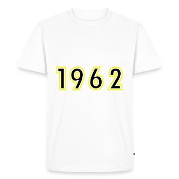 1962 Année Anniversaire - T-shirt Premium bio Homme - blanc - Devant - Nico (187cm)