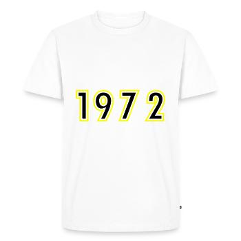 1972 Année Anniversaire - T-shirt Premium bio Homme - blanc - Devant - Nico (187cm)