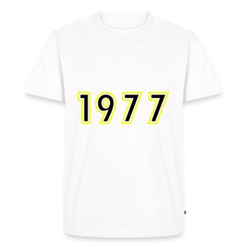 1977 Jahr Geburtstag - Männer Premium Bio T-Shirt - Weiß - Vorne - Nico (187cm)