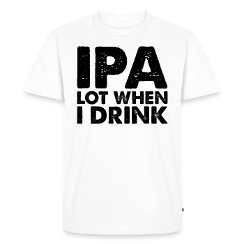 IPA Drink Beer Citation - T-shirt Premium bio Homme - blanc - Devant - Nico (187cm)