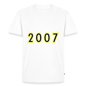 2007 Year Birthday - Men's Premium Organic T-Shirt - white - Front - Nico (187cm)