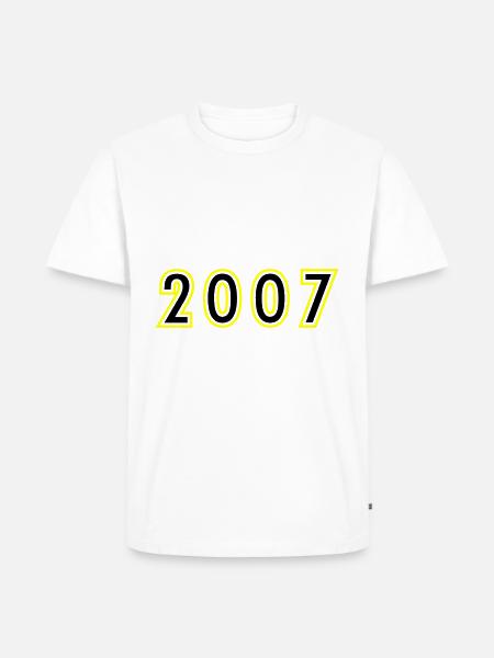 2007 Année Anniversaire - T-shirt Premium bio Homme - blanc
