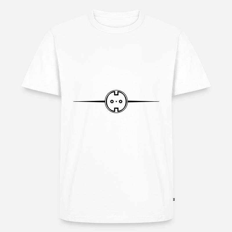 Steckdose Element Symbol - Männer Premium Bio T-Shirt - Weiß