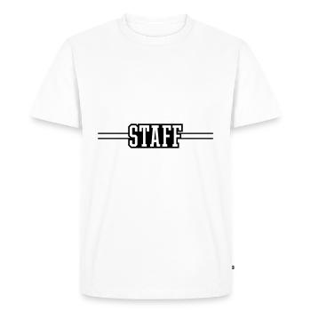 Membre du personnel - T-shirt Premium bio Homme - blanc - Devant - Nico (187cm)
