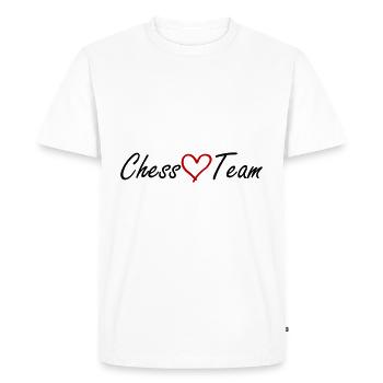 Chess Team Heart - Men's Premium Organic T-Shirt - white - Front - Nico (187cm)