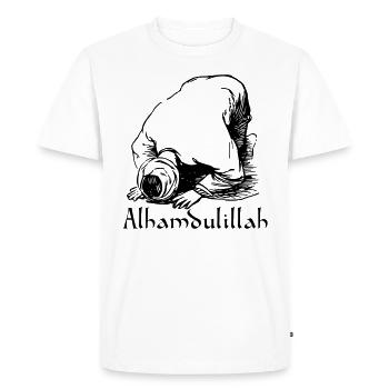 ISLAM MUSLIM ALLAH T-SHIRT - Men's Premium Organic T-Shirt - white - Front - Nico (187cm)
