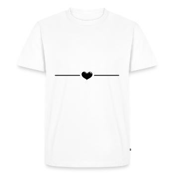 Icône de coup de cœur - T-shirt Premium bio Homme - blanc - Devant - Nico (187cm)