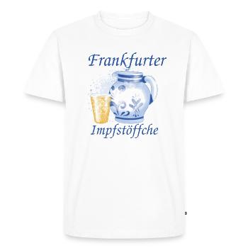 Frankfurter Impfstöffche - Männer Premium Bio T-Shirt - Weiß - Vorne - Nico (187cm)