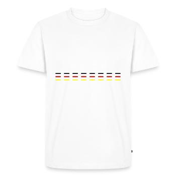 Germany Line - Men's Premium Organic T-Shirt - white - Front - Nico (187cm)
