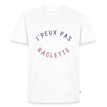 Je peux pas j ai raclette team raclette - T-shirt Premium bio Homme - blanc - Devant - Nico (187cm)