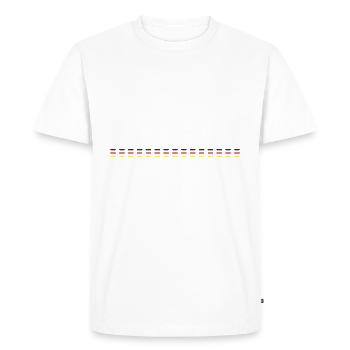 Germany Line - Men's Premium Organic T-Shirt - white - Front - Nico (187cm)