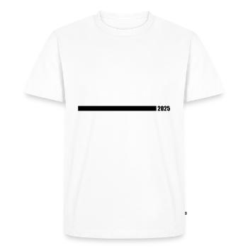 Année 2025 - T-shirt Premium bio Homme - blanc - Devant - Nico (187cm)