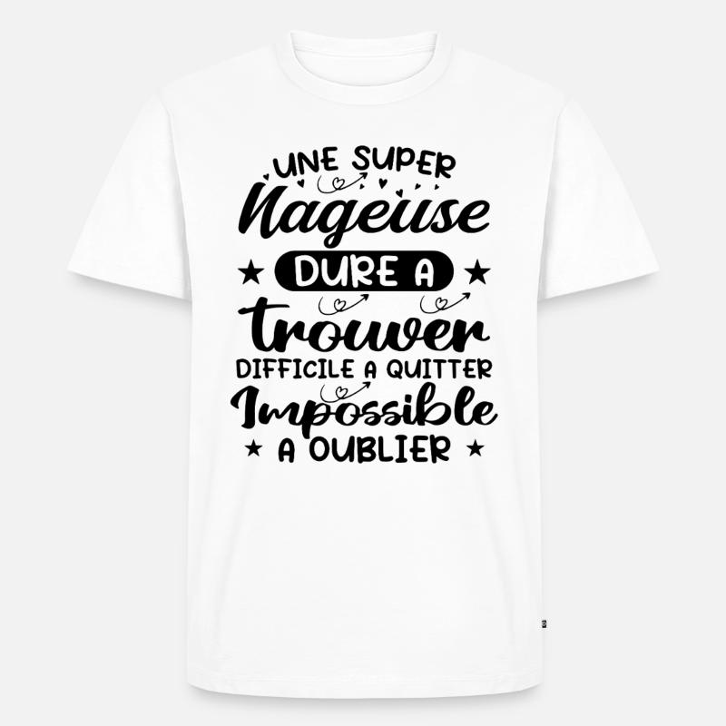 Ein Superschwimmer - Schwimmergeschenk - Männer Premium Bio T-Shirt - Weiß