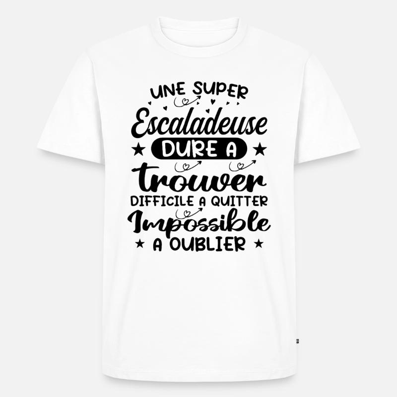 Ein Superkletterer - Kletterer Geschenk - Männer Premium Bio T-Shirt - Weiß