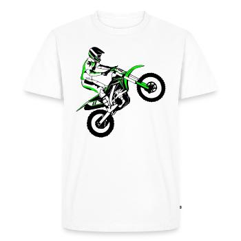 Motocross - Moto Cross - Supercross - MX - SX - Men's Premium Organic T-Shirt - white - Front - Nico (187cm)