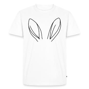 oreilles de lapin - T-shirt Premium bio Homme - blanc - Devant - Nico (187cm)