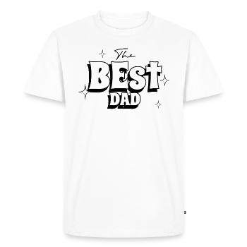 The best dad. Le meilleur papa - T-shirt Premium bio Homme - blanc - Devant - Nico (187cm)