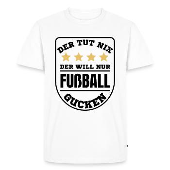 Football Football drôle dire Allemagne - T-shirt Premium bio Homme - blanc - Devant - Nico (187cm)