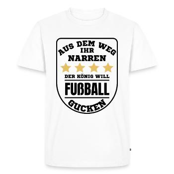Football Football drôle dire Allemagne - T-shirt Premium bio Homme - blanc - Devant - Nico (187cm)