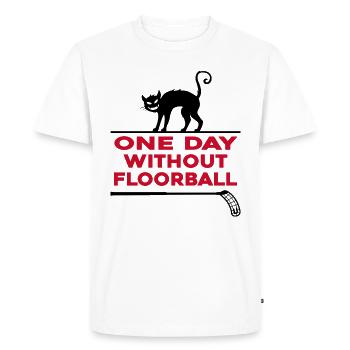 Floorball floorball « Floorball-day » jeu de floorball - T-shirt Premium bio Homme - blanc - Devant - Nico (187cm)