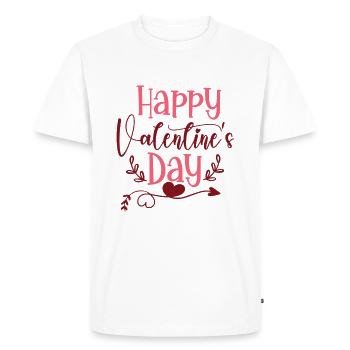 Joyeuse Saint-Valentin - T-shirt Premium bio Homme - blanc - Devant - Nico (187cm)