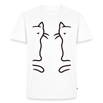 Rétro Chats Vintage 90s 80s Chat Enfants - T-shirt Premium bio Homme - blanc - Devant - Nico (187cm)