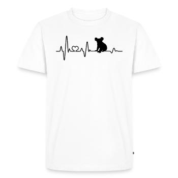 Koala Australie ECG battement de coeur Koalabär Amour - T-shirt Premium bio Homme - blanc - Devant - Nico (187cm)