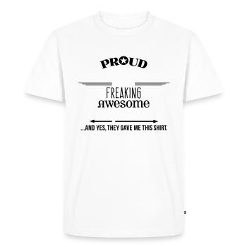 Leader of a Freaking Awesome Team colorswitch - T-shirt Premium bio Homme - blanc - Devant - Nico (187cm)
